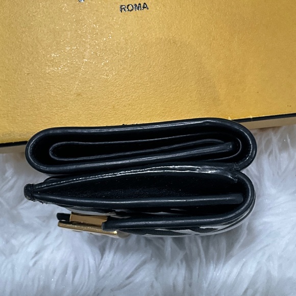 RARE FENDI X JOSHUA VIDES Nappa Matisse FF Embossed Micro Tri-Fold Wallet - Picture 6 of 13